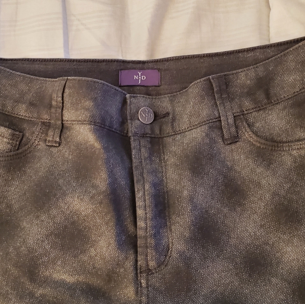 NYDJ Metallic Diamond Super Skinny Jeans